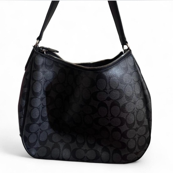 Coach Dark Gray Signature Hobo Bag - Picture 3 of 5